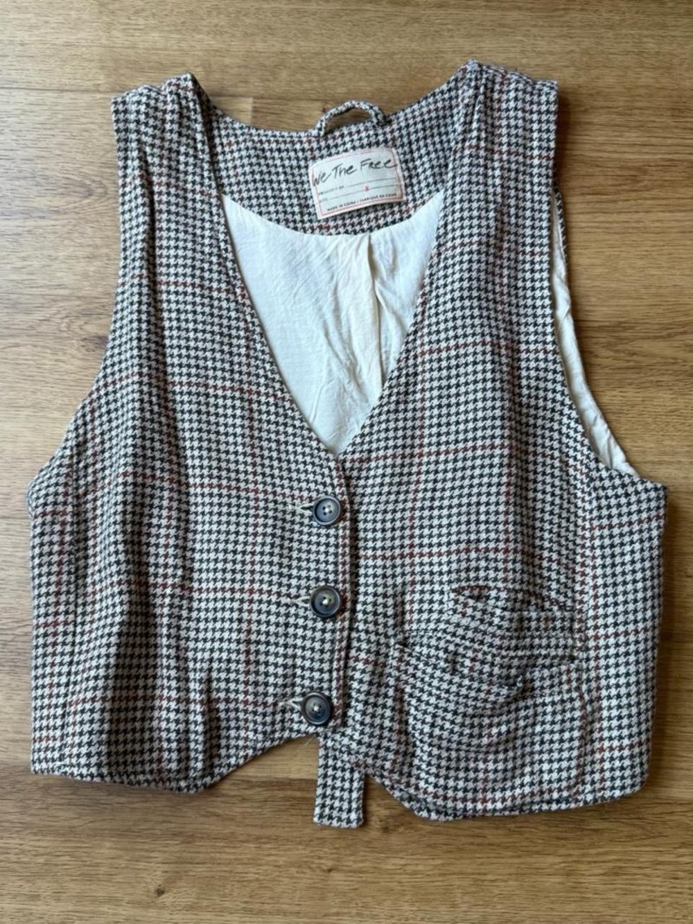 We The Free / Free People Houndstooth vest
